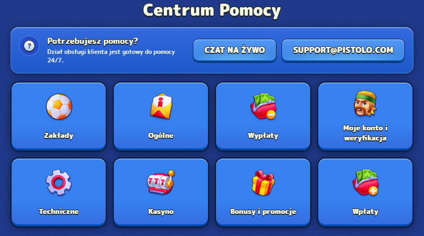 Obsługa klienta Pistolo