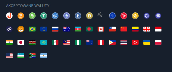 CoinsGame Casino Currencies