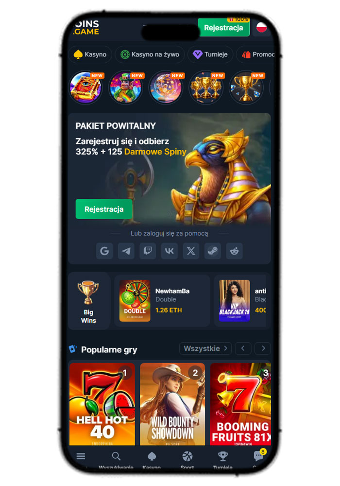 CoinsGame Casino Mobile