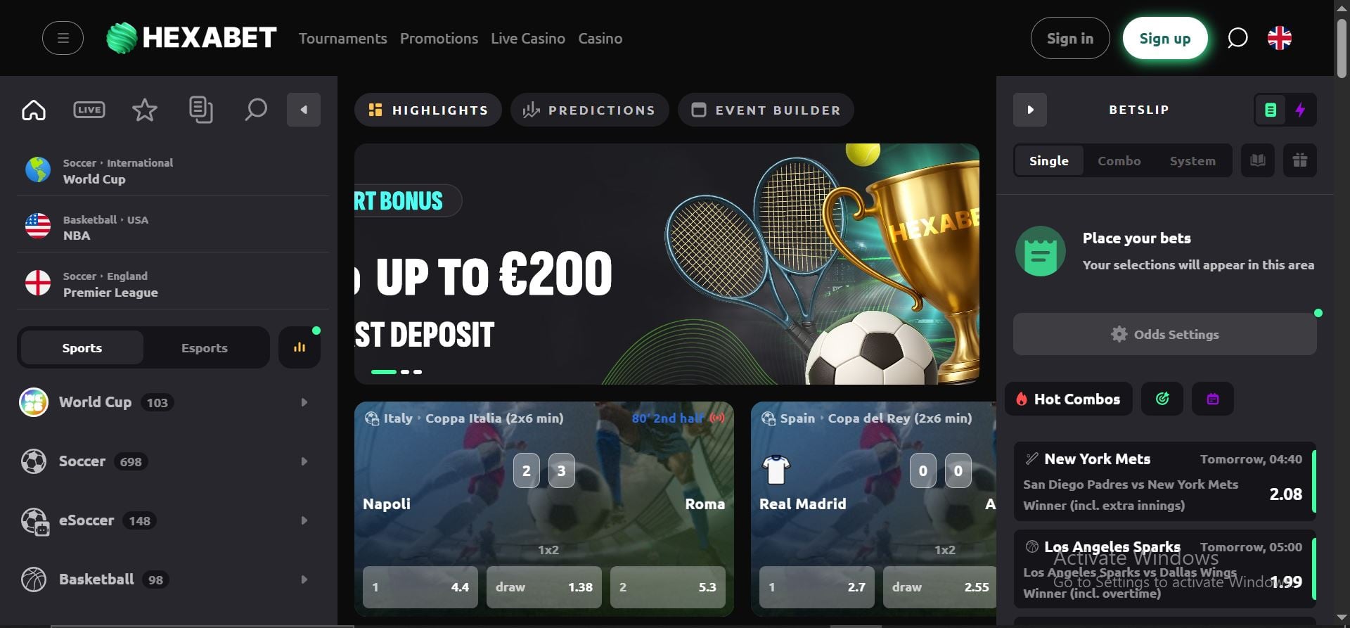 hexabet casino sportsbook