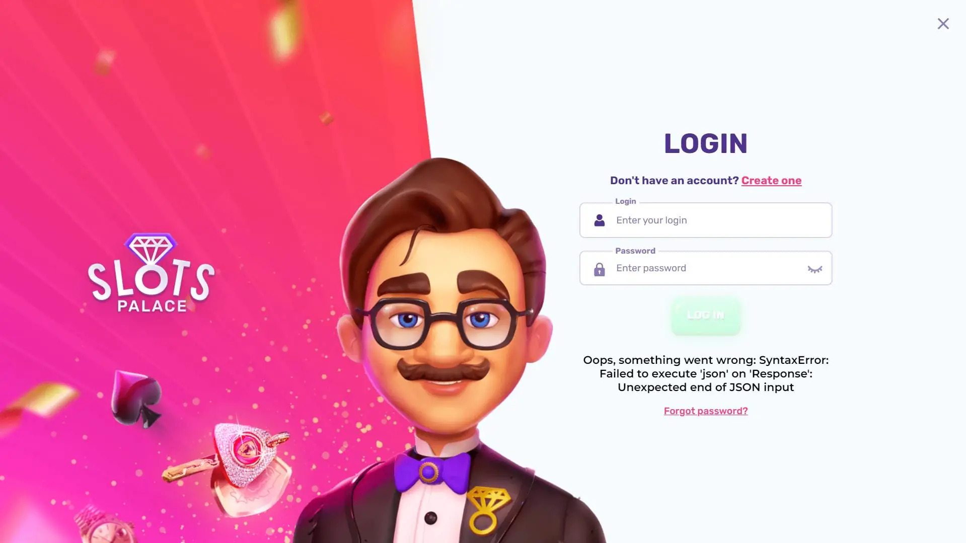 SlotsPalace-Login
