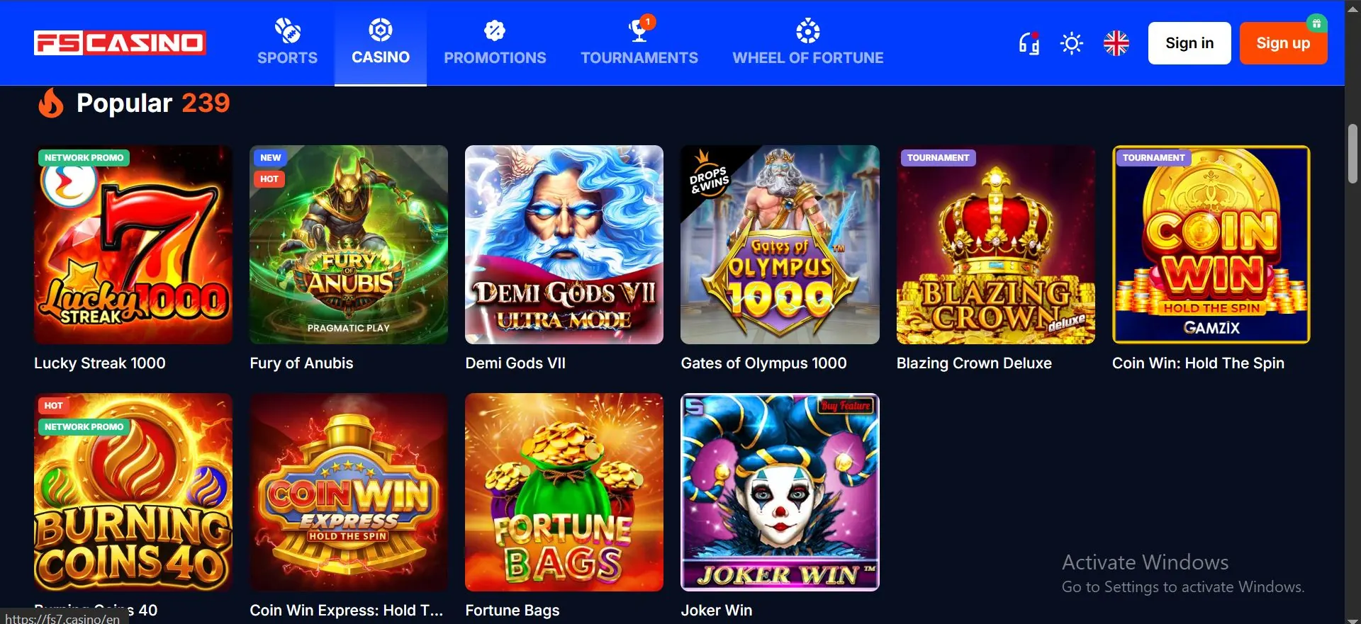 fs casino slot games