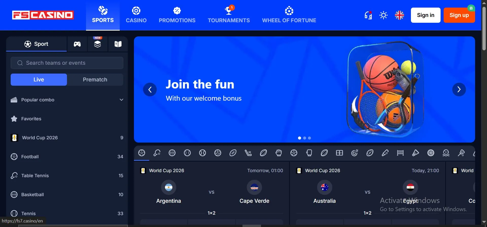 fs casino sports betting