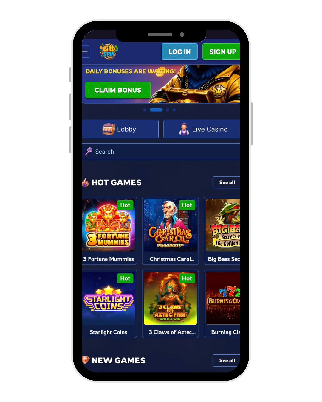 birdspin-casino-mobile-home