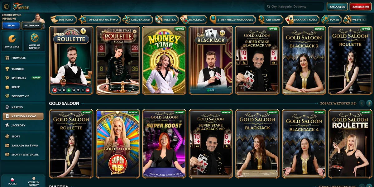 MyEmpire Casino Live Casino Games