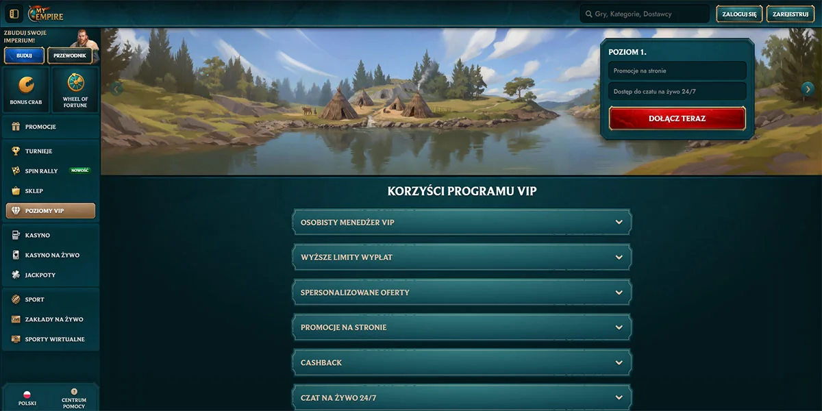 MyEmpire Casino VIP Program