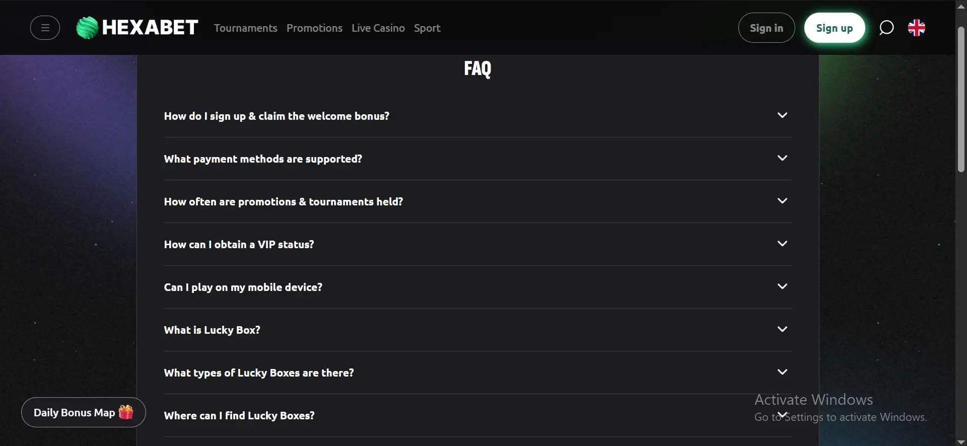 hexabet casino help centre